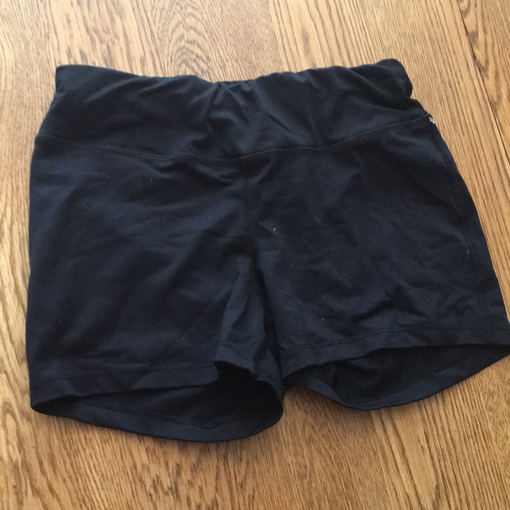 Black shorts.